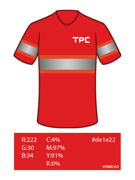 TPC - M.DIAS - Camiseta Operacional - FRENTE - FAIXA - Vermelho