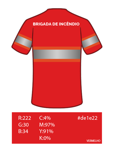 CSL - Camiseta Operacional - FAIXA - COSTAS - Vermelho