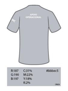 TPC - CORREIOS - Camiseta - COSTAS - Cinza