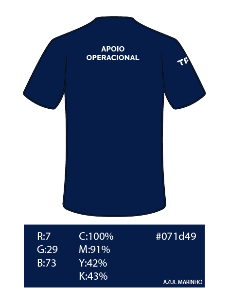 TPC - CORREIOS RJ - Camiseta - COSTAS - Azul Marinho