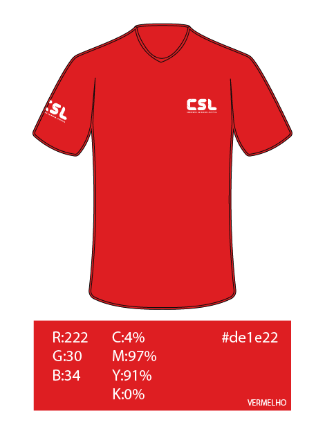 CSL - Camiseta Operacional - FRENTE - Vermelho