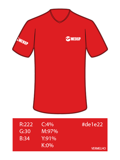 MED SP - Camiseta Operacional - FRENTE - Vermelho